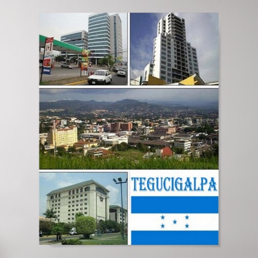 Honduras - Tegugigalpa Mosaic - Poster (Voorkant)