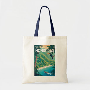 Honduras Toekan Illustratie Reis Kunst Vintage Tote Bag