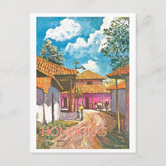  Honduras Travel Poster Briefkaart (Voorkant)