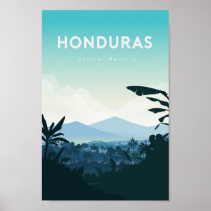 Honduras  travel poster,  print