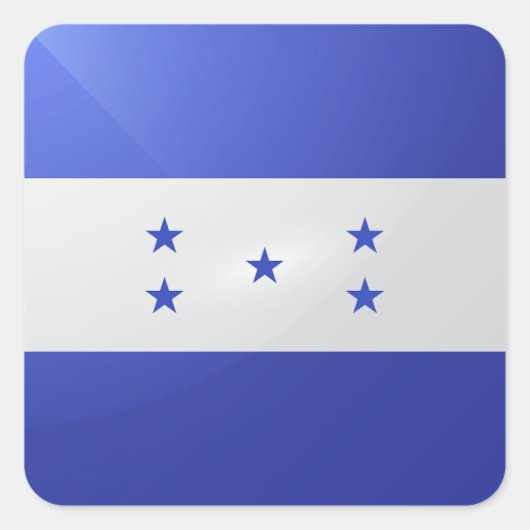 Honduras vierkante glossy vlag sticker (Voorkant)