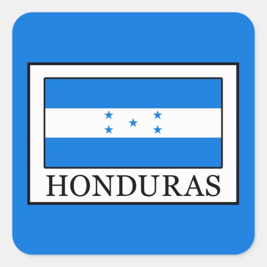 Honduras Vierkante Sticker (Voorkant)