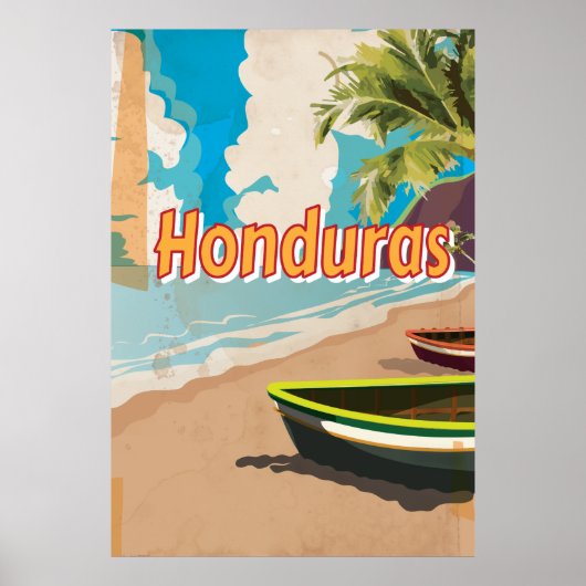 Honduras Vintage vakantieposter Poster (Voorkant)