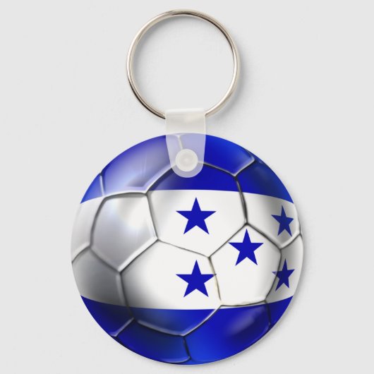 Honduras vlag 5 sterren voetbal futbol ventilatorc sleutelhanger (Voorkant)