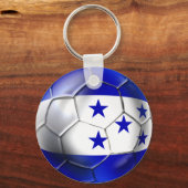 Honduras vlag 5 sterren voetbal futbol ventilatorc sleutelhanger (Voorkant)