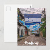 Honduras, Vlag Briefkaart (Voorkant / Achterkant)