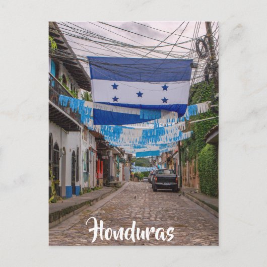 Honduras, Vlag Briefkaart (Voorkant)