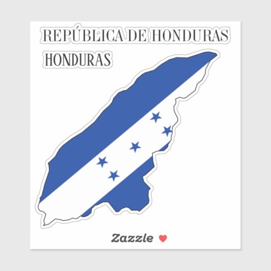 Honduras Vlag Charmante Patriottische Kaart Sticker (Vel)