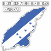 Honduras Vlag Charmante Patriottische Kaart Sticker (Voorkant)