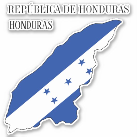 Honduras Vlag Charmante Patriottische Kaart Sticker (Voorkant)