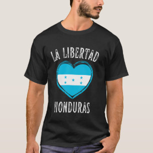 Honduras Vlag Hart La Libertad City T-shirt