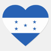 Honduras Vlag Hart Sticker (Voorkant)