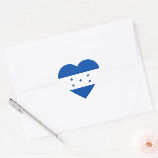 Honduras Vlag Hart Sticker (Envelop)