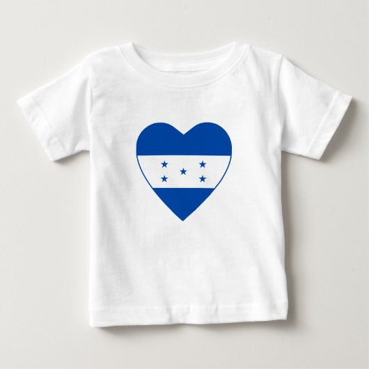Honduras Vlag Hart T-shirt (Voorkant)