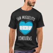 Honduras Vlag Hart van San Miguelito City T-shirt (Voorkant)