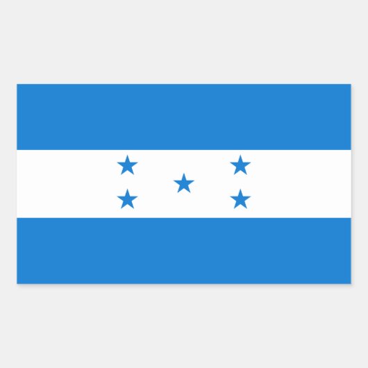 Honduras Vlag HN Rechthoekige Sticker (Voorkant)