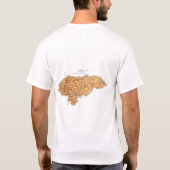 Honduras vlag + kaart + T-shirt voor tekst (Achterkant)