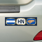 Honduras Vlag Landkaart Code Bumpersticker (Op auto)