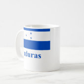 Honduras vlag met naam koffiemok (Voorkant links)