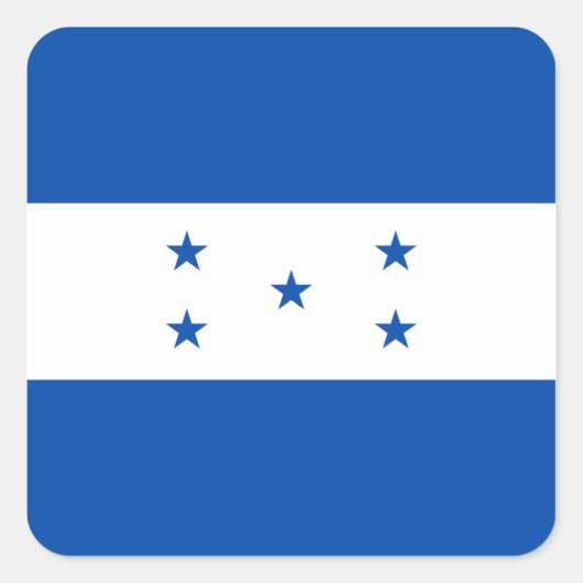 Honduras Vlag Sticker (Voorkant)