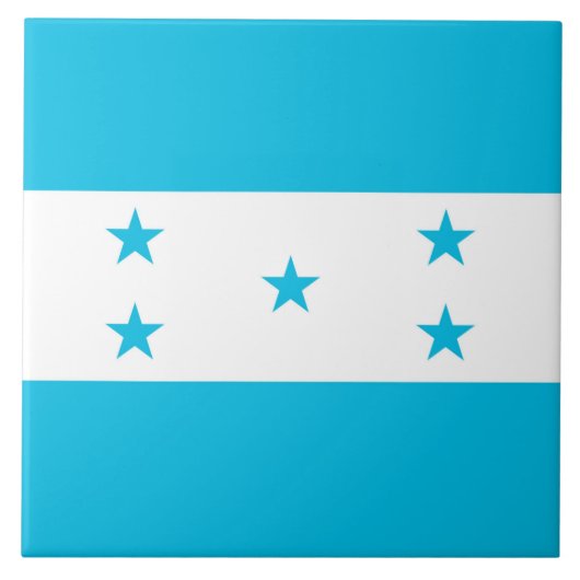 Honduras Vlag Tegel Tegeltje (Voorkant)