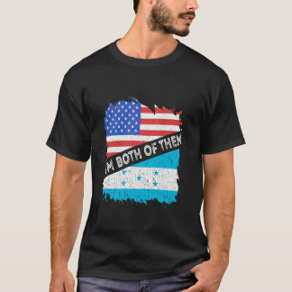 Honduras VS Amerika Ik ben beiden Hondurees Roo T-shirt