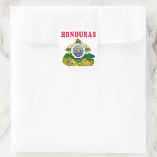 Honduras Wapen Design Vierkante Sticker (Tas)