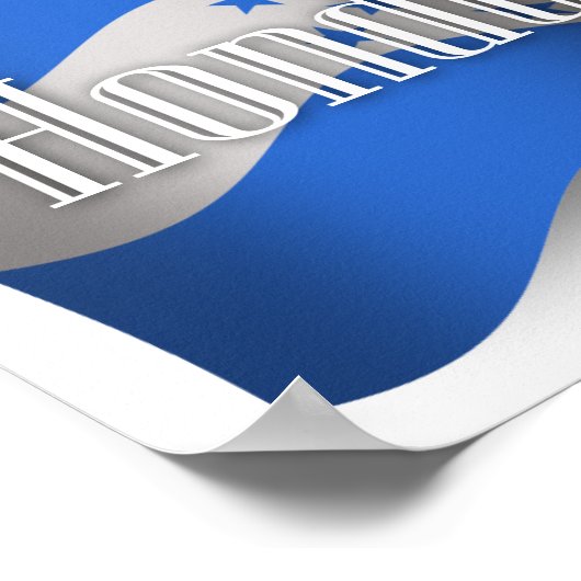 Honduras Waving Flag Poster (Hoek)