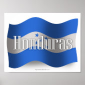 Honduras Waving Flag Poster (Voorkant)