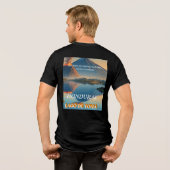  Honduras Yojoa Lake Retro poster  Tri-Blend Shirt (Achterkant volledig)
