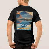  Honduras Yojoa Lake Retro poster  Tri-Blend Shirt (Achterkant)