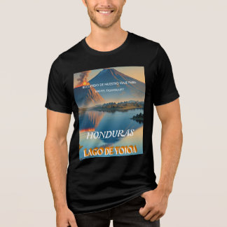 Honduras Yojoa Lake Retro poster Tri-Blend Shirt