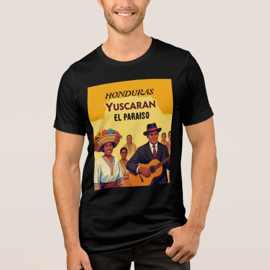  Honduras YUSCARAN Retro poster Tri-Blend Shirt (Voorkant)