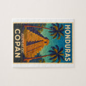 HondurasRuinas de Copán Retro poster Legpuzzel (Horizontaal)