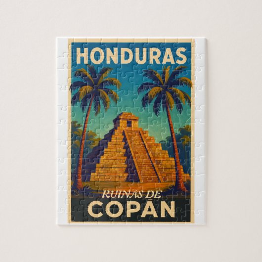HondurasRuinas de Copán Retro poster Legpuzzel (Verticaal)