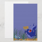 Hondurese blauwe haai- en visbakkerij (gereguleerd briefpapier (Voorkant / Achterkant)