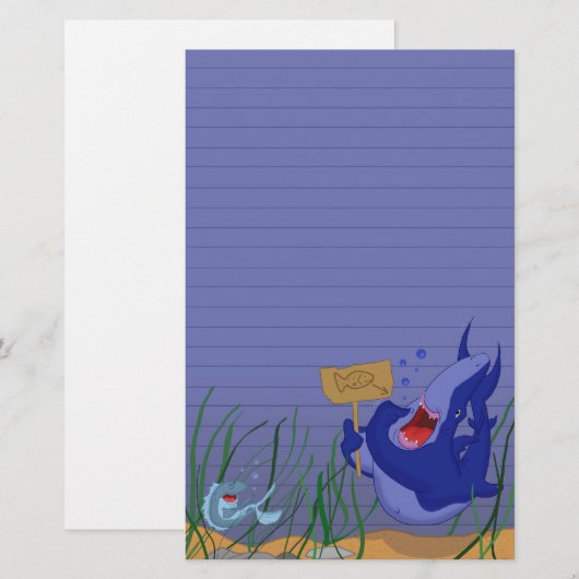 Hondurese blauwe haai- en visbakkerij (gereguleerd briefpapier (Voorkant / Achterkant)