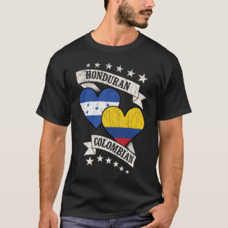 Hondurese Colombiaanse hartvlaggen T-shirt