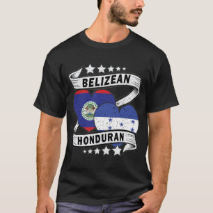 Hondurese en Belizeaanse vlag T-shirt
