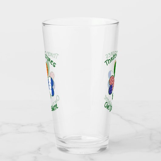 Hondurese Iers-Amerikaanse vlag Shamrock gepersona Glas (Links)