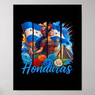 Hondurese Vlag Copan Honduras Reis Gezinsvakantie Poster