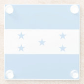 Hondurese vlag glazen onderzetter (Achterkant)