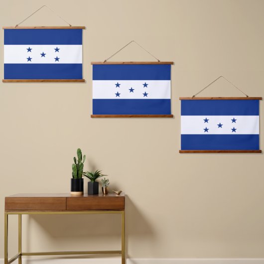 Hondurese vlag hangend wandkleed (Asymmetrisch)