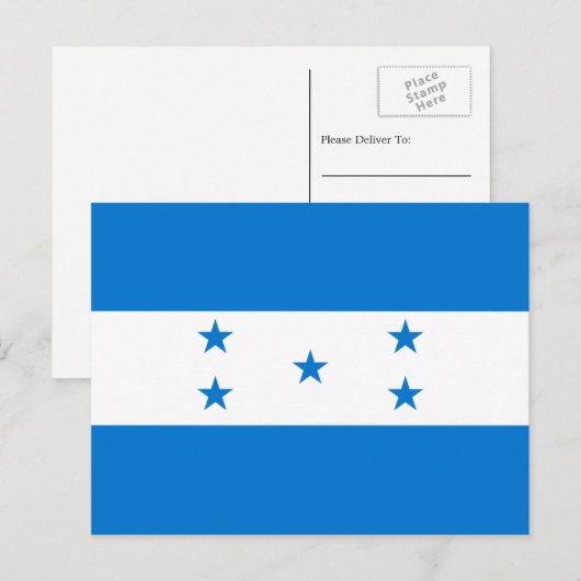 Hondurese vlag, vlag van Honduras Briefkaart (Voorkant / Achterkant)