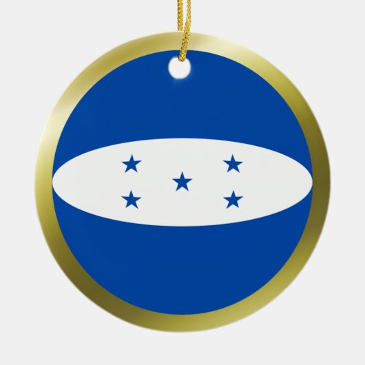Hondurese vlagornament keramisch ornament (Voorkant)