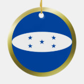 Hondurese vlagornament keramisch ornament (Achterkant)