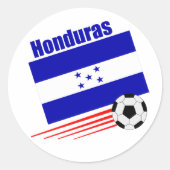 Hondurese voetbalploeg ronde sticker (Voorkant)