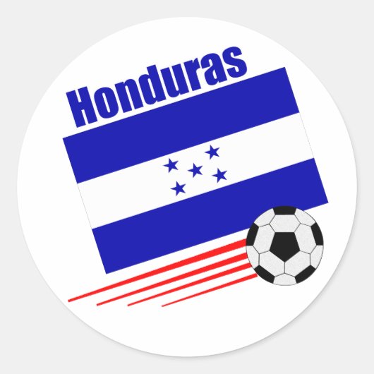 Hondurese voetbalploeg ronde sticker (Voorkant)