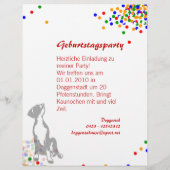 Hondwelp Uitnodiging Flyer (Achterkant)