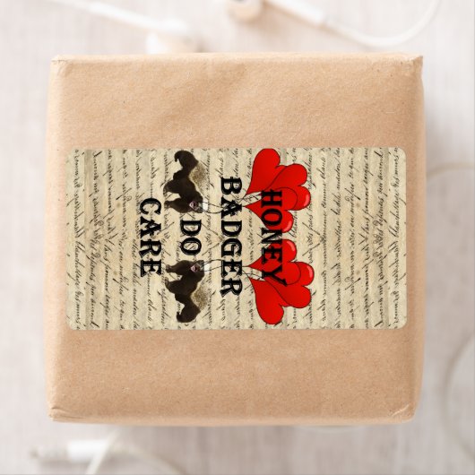 Hone badger, zorg etiket (Insitu)